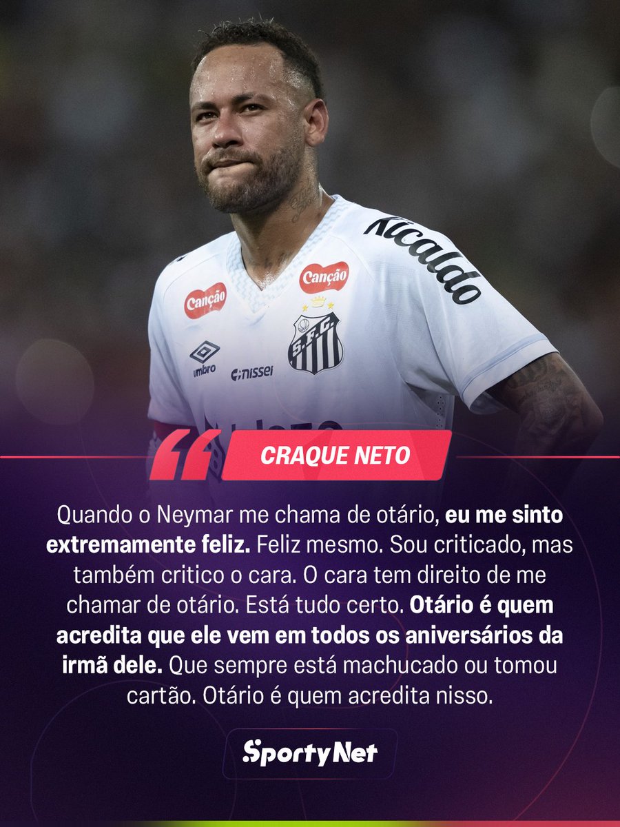 SportyNetBrasil's tweet photo. NETO REBATE NEYMAR 🔥😳

Em programa na Band, Craque Neto respondeu à indireta de Neymar, que o criticou nas redes sociais após o comentarista criticar a participação do craque em um torneio de pôquer em São Paulo. 👀⚽

#Neymar #CraqueNeto #OFutebolNaoPara https://t.co/OQuUAbbN6a