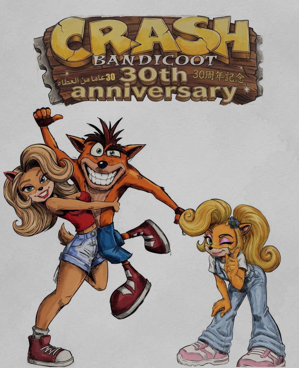 1RameNCAT7's tweet photo. بعد شهرين راح تكمل افضل شخصية في العالم 30 عام و هذي رسمتي للاحتفالية 

#crash #bandicoot https://t.co/MC8fy1NiPD