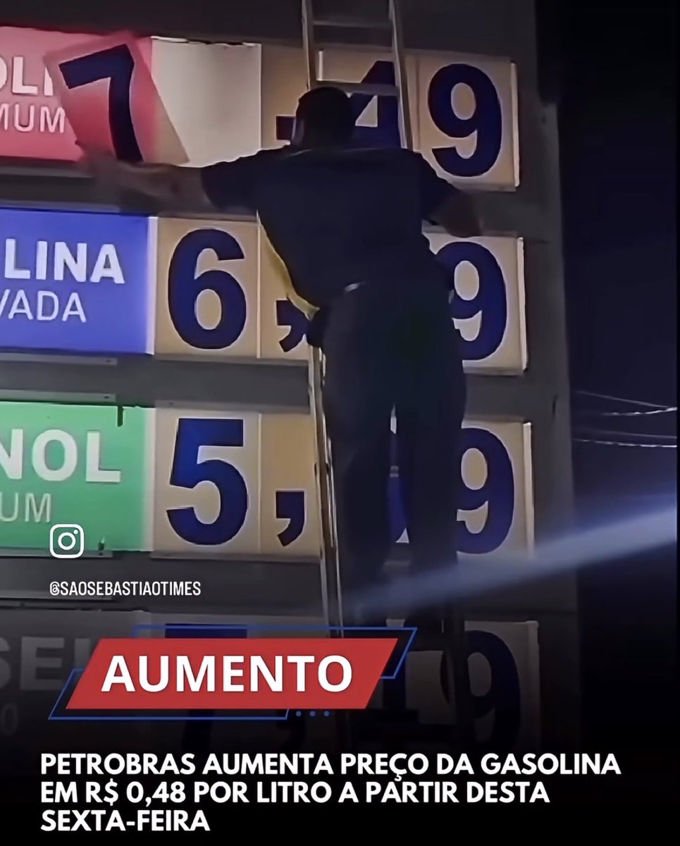 Doutrinadorg's tweet photo. Toma aí teu aumento com amor, mesmo pagando 32% de etanol a preço de gasolina jumento 😂 https://t.co/oLB1SXRThr