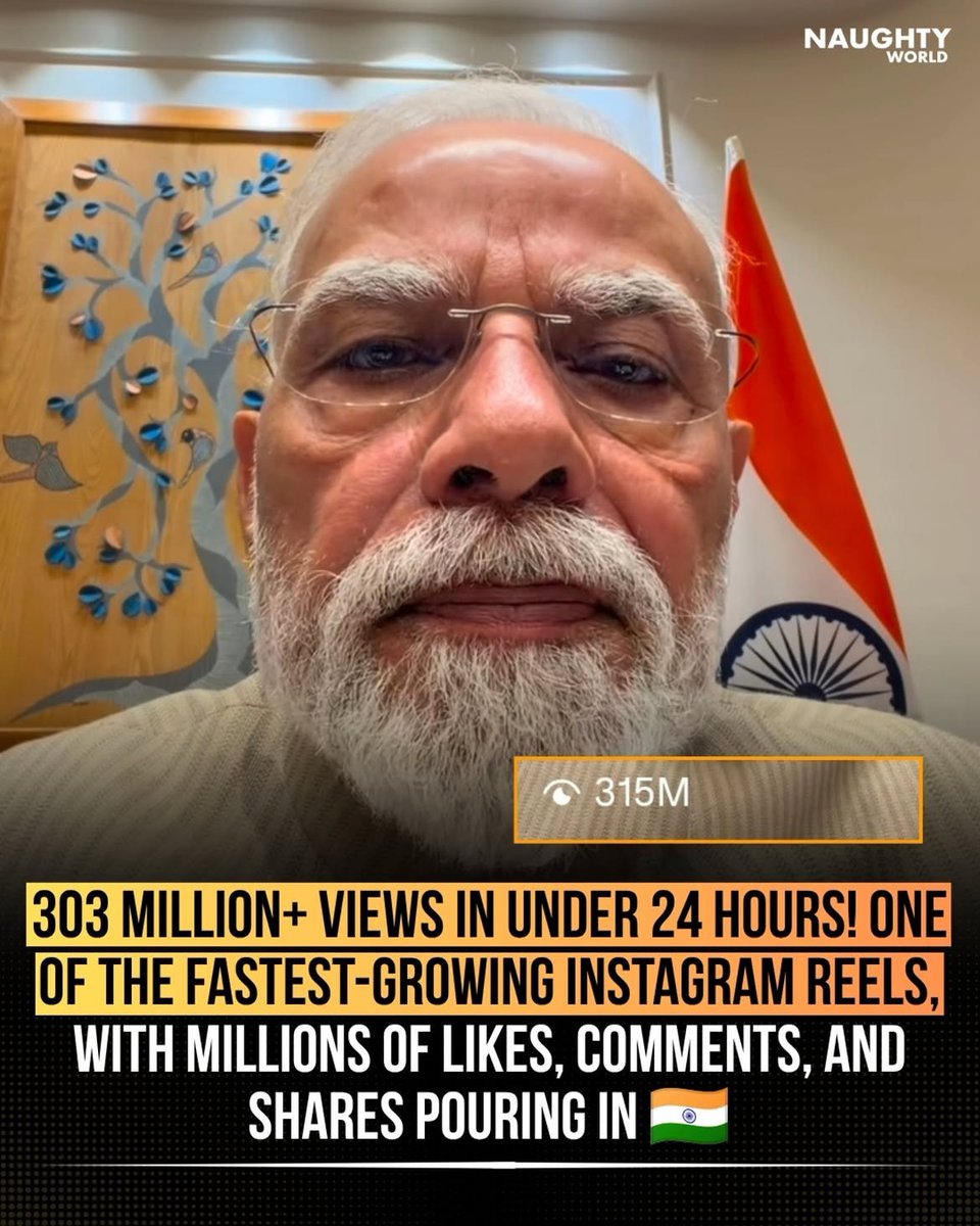 Lokeshnaidu557's tweet photo. From India to the world, PM Narendra Modi's digital presence continues to make headlines.
A powerful example of global reach. 🇮🇳
#jantarManatar #modivideo #Modi #ModiThankYou #NewIndia #IndiaFirst https://t.co/jQffjctXdI