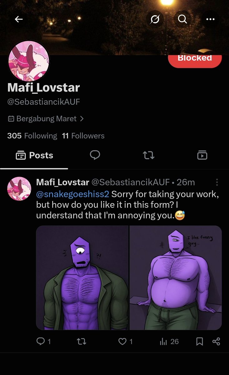 snakegoeshiss2's tweet photo. Please be aware, this person FUCKING FEED MY ART TO AI SHIT. AND THEY DO FOLLOW SOME OF YOU, BE AWARE! https://t.co/VcdOGEg8Sr