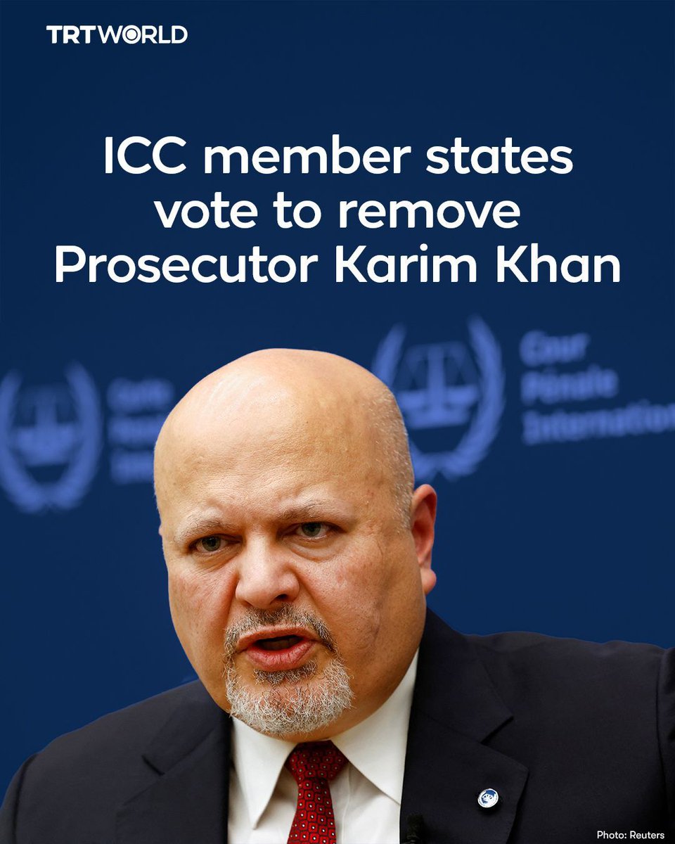 Member states of the International Criminal Court (ICC) voted by majority on Friday to remove Chief Prosecutor Karim Khan from office over misconduct allegations during a special session at the United Nations headquarters in New York.