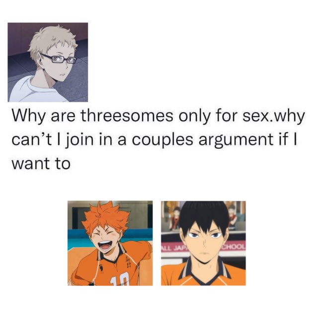 bluecastlers's tweet photo. couples argument #kagehina https://t.co/G8Aa9lVdau