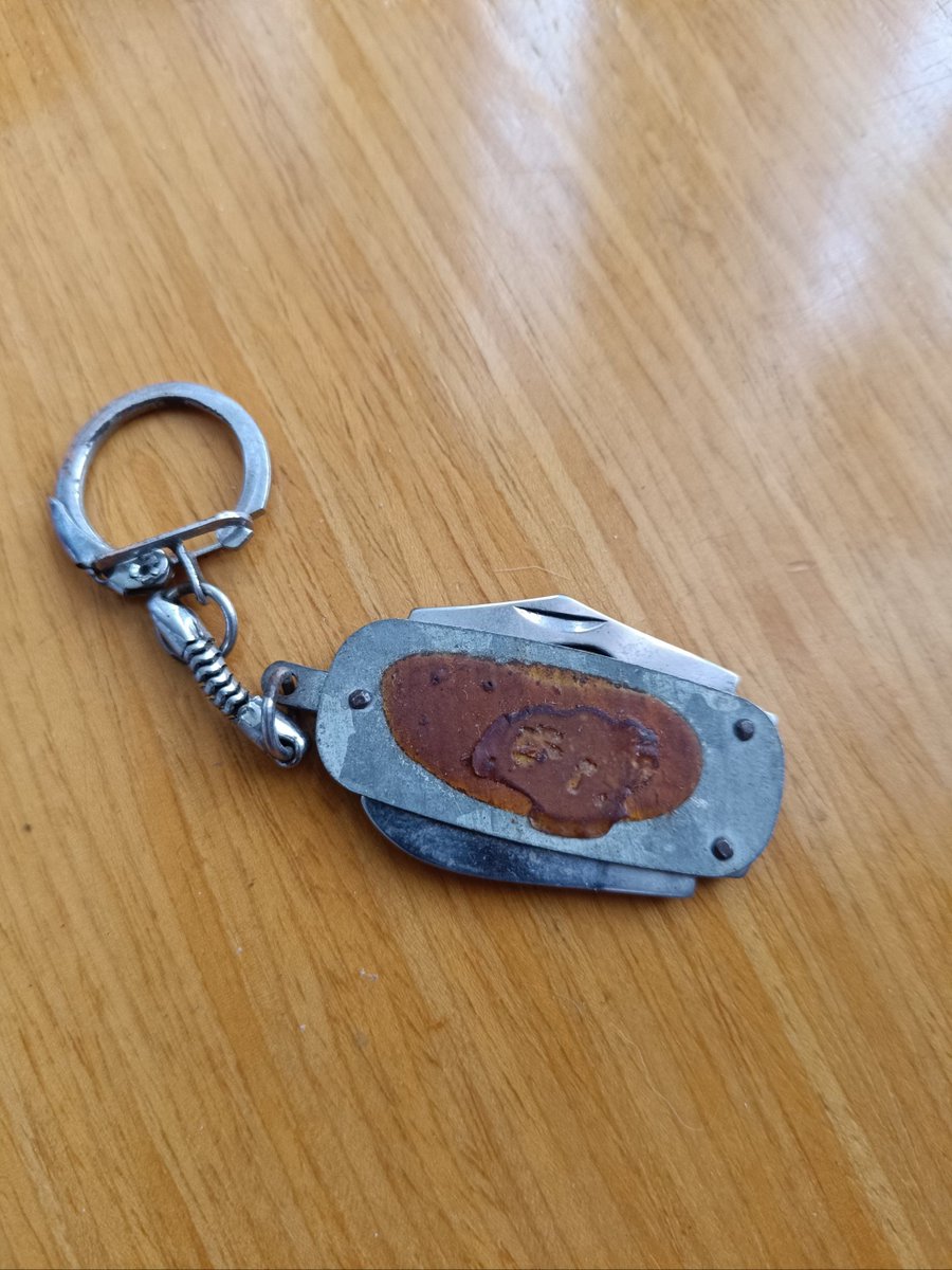 OwnerHuh's tweet photo. Just finished this custom leather keychain using old belt scraps u0026 basic tools! Small projects = big joy  Perfect upcycle for empty at-home time https://t.co/5bp8Wsixjv