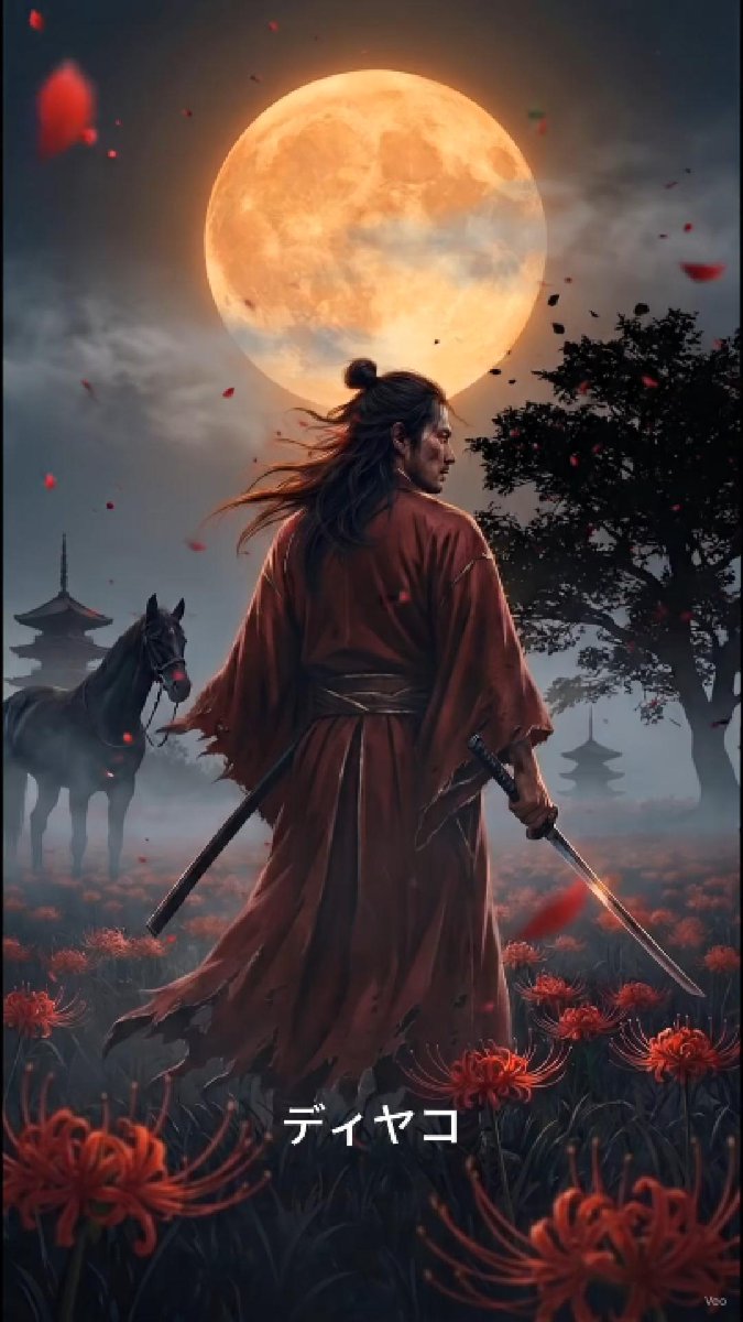 diyakottv's tweet photo. Honor, courage, and silence define the path of a true warrior. Every step brings him closer to the final battle beneath the crimson sky. A cinematic journey inspired by the timeless legends of ancient Japan.

Would you face the Blood Moon? https://t.co/Bc8yxVpsgO