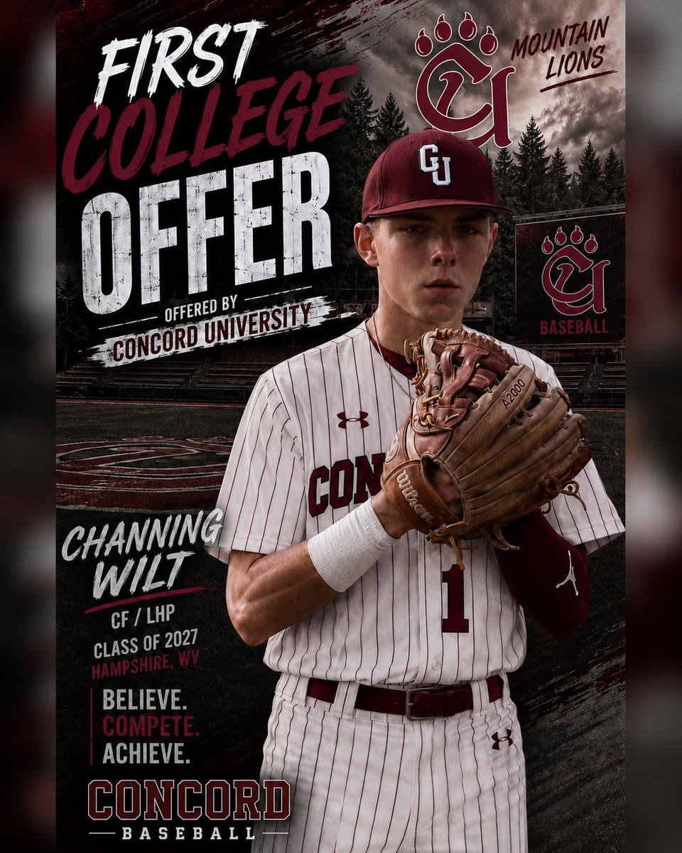 Channing_W11's tweet photo. I want to thank Coach Bailey and the Concord Baseball coaching staff for believing in me and giving me the opportunity to play at the next level.

I’m incredibly grateful for this offer and appreciate everyone who has supported me throughout my journey, especially my family, coaches, teammates, and friends. Excited to keep working and see what the future holds.

#GoMountainLions | #ClassOf2027