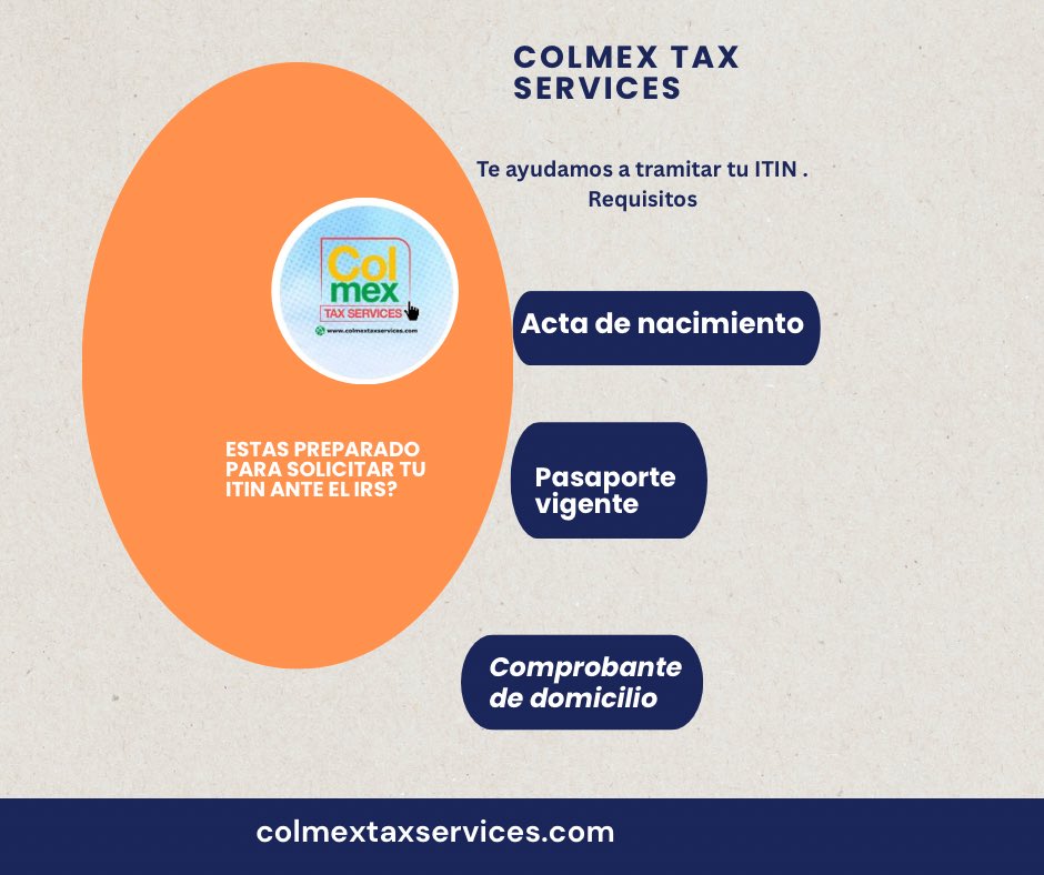 ColmexTax's tweet photo. #Taxes#impuestos#contabilidadyfinanzas#seguros#itinnumber#ein#corporaciones#1040#1120#scorporation https://t.co/0TjXvGrqIk