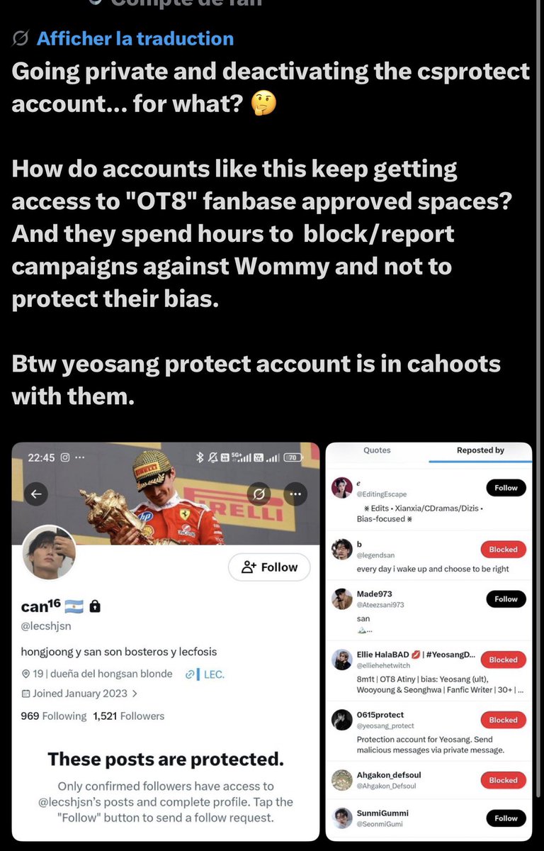 yeosang_protect's tweet photo. Well, I'd rather respond like this.
You're criticizing me for something I didn't even do? I've been OT8 since 2019, and there was no way for me to know that this person was problematic. I follow all the protection accounts for ATZ and every member. https://t.co/n0D24jPF4z