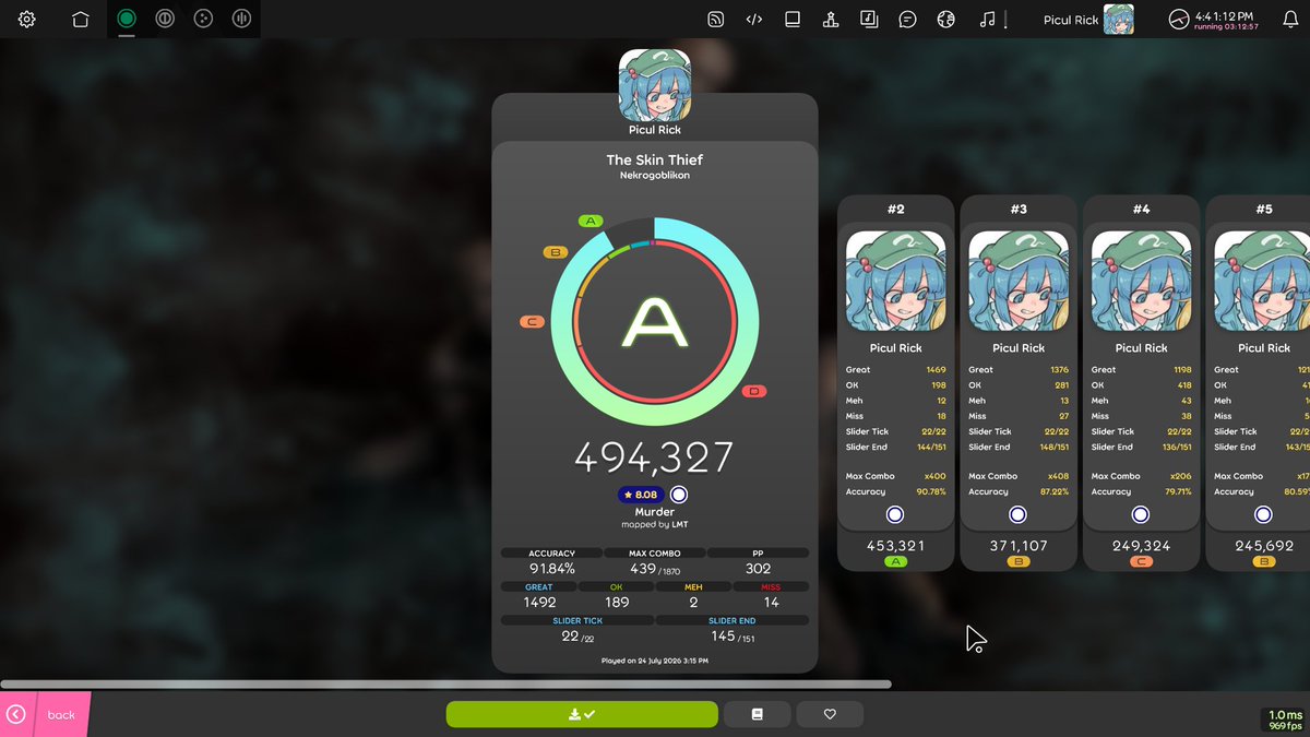 rick_picul's tweet photo. Best stamina session yet, finally feel like I can play 240 stamina now https://t.co/xspn20kEYQ