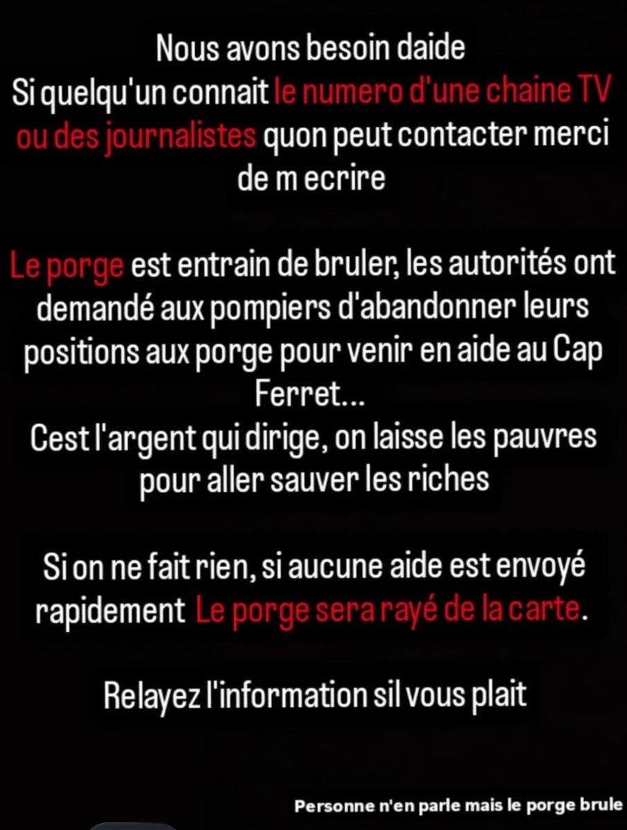 _hwallie's tweet photo. URGENT : #FeuxDeForêt #Leporge #gironde #CAPFERRET #lacanau https://t.co/KzE6bcC6Dt