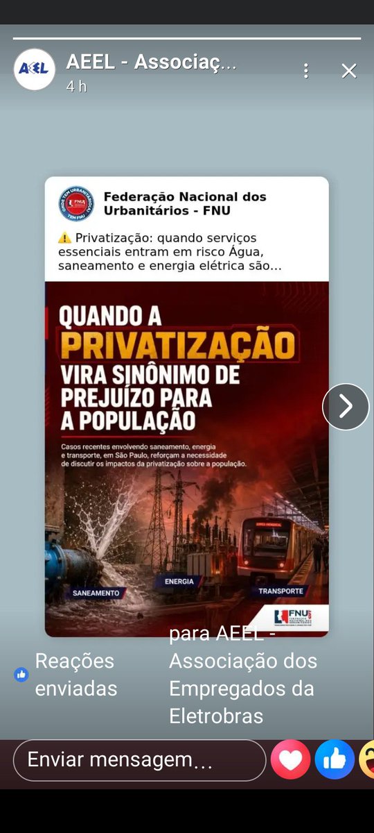 ALMEIDA4BR's tweet photo. FOI PROMESSA DE CAMPANHA DO ATUAL GOVERNO REVERTER A PRIVATIZAÇÃO DA ELETROBRÁS!! É UM SETOR ESTRATÉGICO E LUCRATIVA . AGUARDANDO AÇÕES DO GOVERNO...... https://t.co/rpwxbNxuWR
