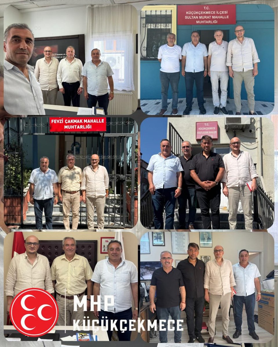 KCEKMECE_MHP's tweet photo. Belediye Meclis Üyelerimiz ile İlçe Yöneticilerimiz; Gültepe, Sultanmurat, Söğütlüçeşme ve Fevzi Çakmak mahallelerinin muhtarlarını ziyaret etmişlerdir.

@MHP_Bilgi 
@_MHPistanbul_ https://t.co/18M0X7XIqC