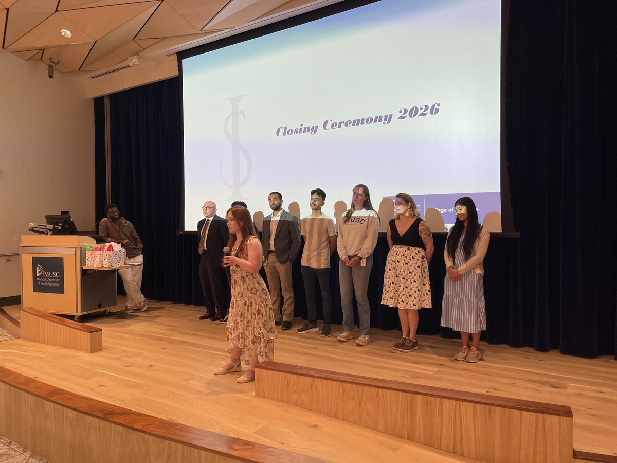 MUSC_COM's tweet photo. After 6 weeks of hard work and dedication, we celebrated our 9 Summer Institute participants today! 
 
From intensive MCAT prep to lasting friendships and mentorship, they've made incredible strides toward careers in medicine. We're so proud and can't wait to see what's next! https://t.co/zjC2Z9E9Fv