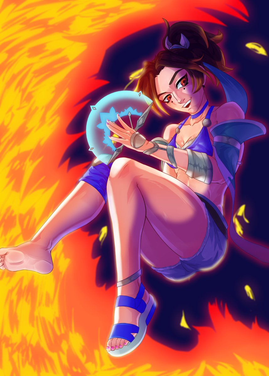 aaDDonut's tweet photo. I'm back, with a beachside Anran fanart (a little late tho 😅) 
🔥🔥🔥
#overwatchfanart #Anran https://t.co/eLSosFup9n