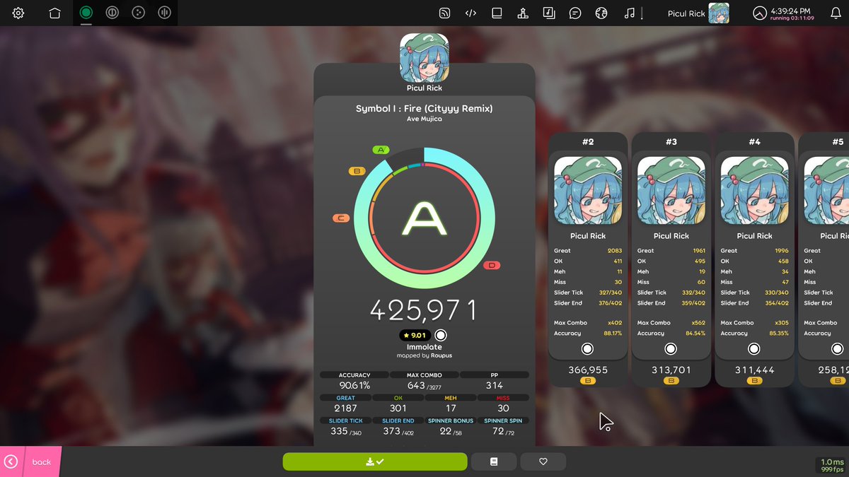 rick_picul's tweet photo. Best stamina session yet, finally feel like I can play 240 stamina now https://t.co/xspn20kEYQ