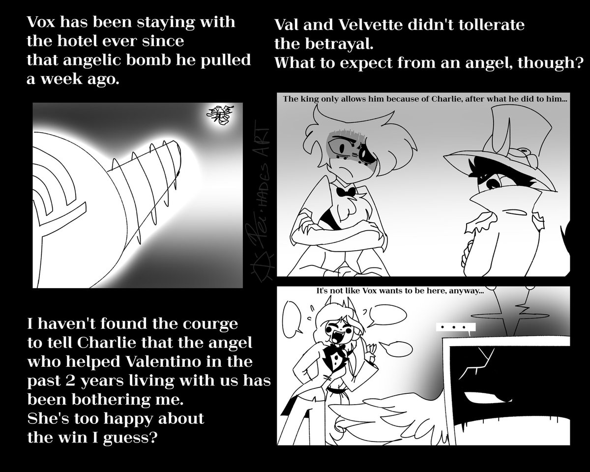 itsColdFire's tweet photo. “Golden Sundown”
(1/3)
BlessedMedia AU :)
My little angel idiots
🦌🪽📺
#RadioStatic #StaticRadio #HazbinHotel #HazbinHotelVox #HazbinHotelAlastor #voxal #BlessedMedia #HazbinHotelAngel https://t.co/pynUuiWUbZ