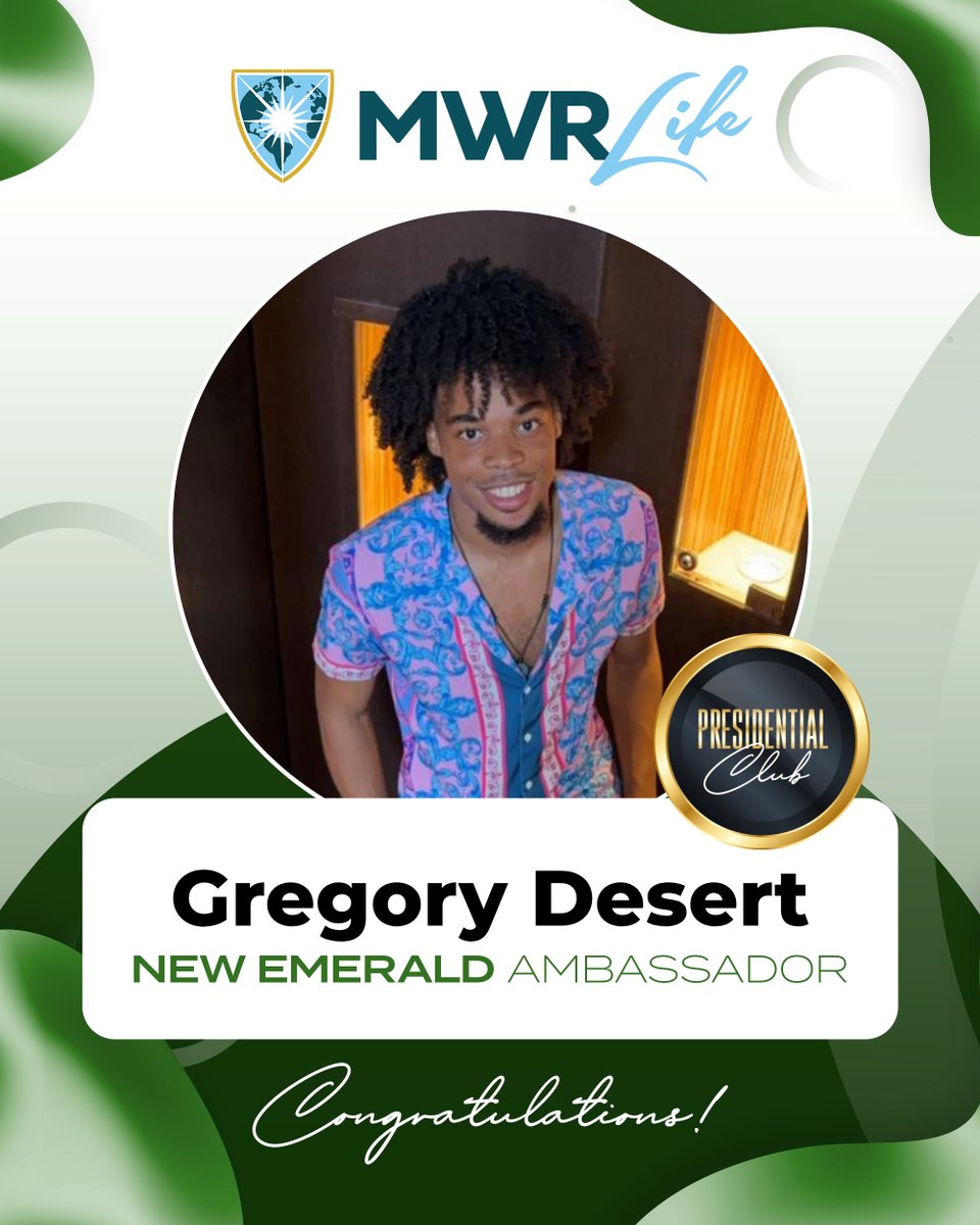 mwrlife's tweet photo. Gregory Desert rises to Emerald! π
What an exciting milestone! Gregoryβs dedication, perseverance and passion for growth have led to this well deserved achievement.
Hereβs to celebrating your success and everything still to come. Ruby is next!
#MWRLife #MakingWishesReal https://t.co/HmtuJ1ZXAP