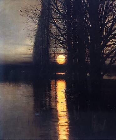 TheWabiSabiLife's tweet photo. "Moonrise", by Polish artist Stanisław Masłowski in 1884. https://t.co/jtvfZWvVV0