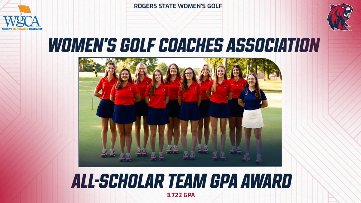RSUHillcats's tweet photo. ⛳️ NEWS: @rsuwgolf Earns 2025-26 WGCA All-Scholar Team GPA Award
The Hillcats ranked 17th in NCAA Division II with a MIAA-leading 3.722 GPA!
📰- https://t.co/e8cUYnjETD
#DefendtheHill https://t.co/vNSGGPbsGy