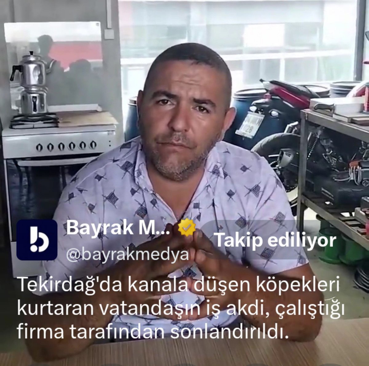 ISIK_P_GEN_BAS's tweet photo. Tekirdağ'da köpekleri boğulmaktan kurtardığı için iş akdine son verilen kepçe operatörü kardeşime bir tane iş makinesi hediye edeceğim !
ALLAH senden razı olsun güzel insan !
#SokakHayvanlarıSahipsizDeğil https://t.co/Og9LIQh609
