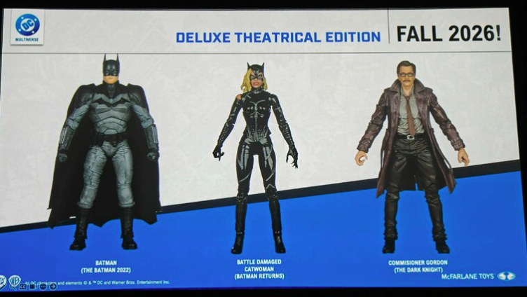DragonActionFig's tweet photo. Confirmation of the McFarlane unmasked Batman Returns Catwoman &amp; Dark Knight Commissioner Gordon that had been rumoured.
Images via TNI.
#Batman #SDCC2026 https://t.co/x4qQ09flIW