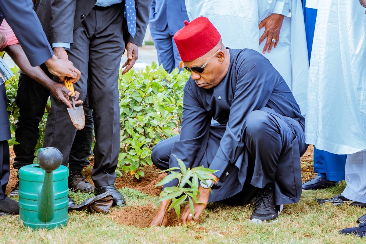 officialSKSM's tweet photo. The Vice President, Senator @KashimSM, has said it is time for African nations to take their rightful place in the control of global resources and trade by taking advantage of the natural endowments with which the continent is blessed.

This, he noted, can only be possible if nations on the continent brace themselves and maximise the potential of the resources the region harnesses.

Senator @KashimSM stated this on Friday in Cotonou, the Republic of Benin, when he led some Nigerian state governors on an official tour and assessment of the Glo-Djigbé Industrial Zone (GDIZ) in that neighbouring country.

He assured them that, as long as @officialABAT remains the President of Nigeria, no region will be left behind in the renewed industrialisation drive of the Nigerian leader.