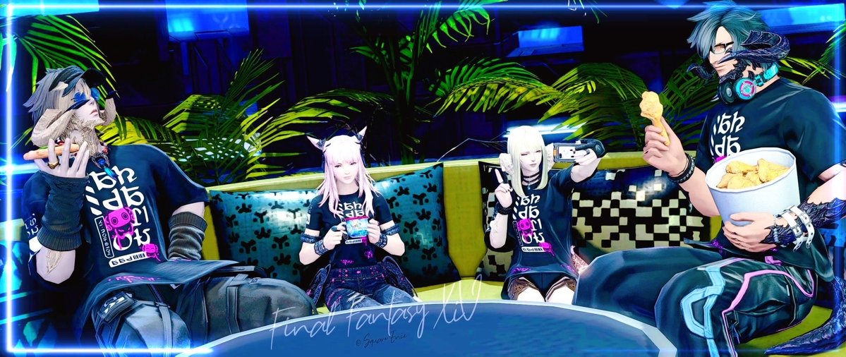 mgmg_anima's tweet photo. FCメンとお揃いTシャツで撮影会
最近うまくいかないことだらけで常に気落ちしてるから、肩の力抜いて楽しく息抜きできるのとってもありがたい☺︎

© SQUARE ENIX
#FF14SS https://t.co/SOAvTeEmWt