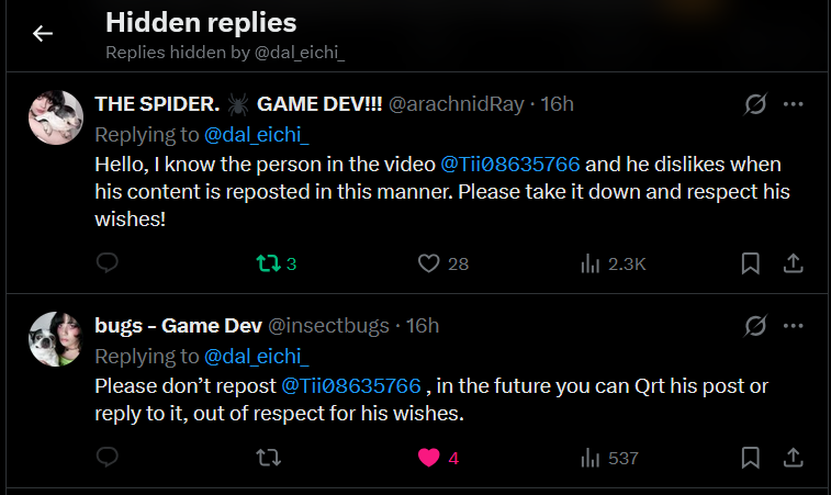 arachnidRay's tweet photo. closing replies and hiding the comments does not make you less of a weird asshole for willingly going against the person's wishes to not be reposted. https://t.co/eNVU6KMhxx