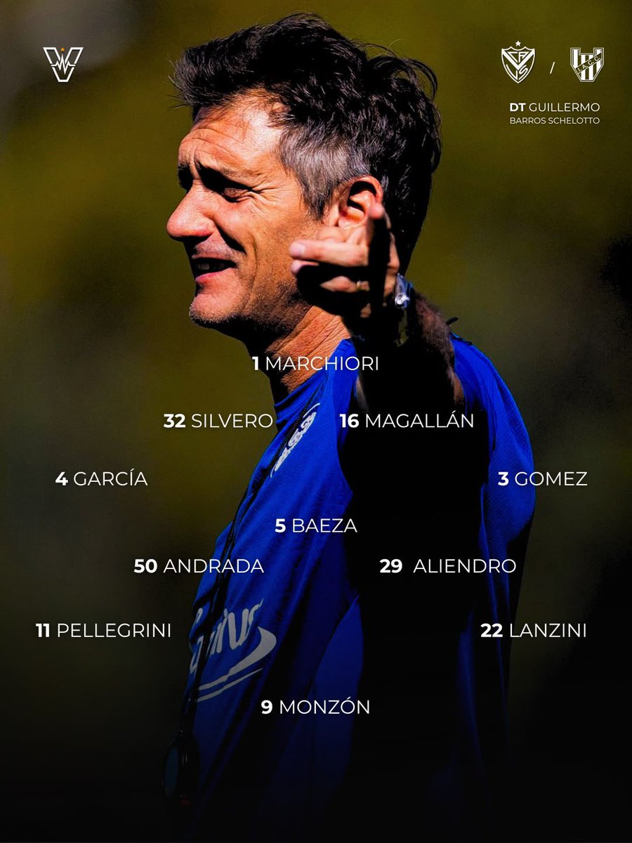 VelezLate's tweet photo. ✅ Así forma #Vélez para enfrentar a Instituto por la primera fecha del Torneo Clausura de la Liga Profesional.

❤️‍🔥 Cambios de ÚLTIMO MOMENTO en el equipo del Fortín.

💙🤍 ¡VAMOS NOSOTROS! https://t.co/a3L8LVhq23