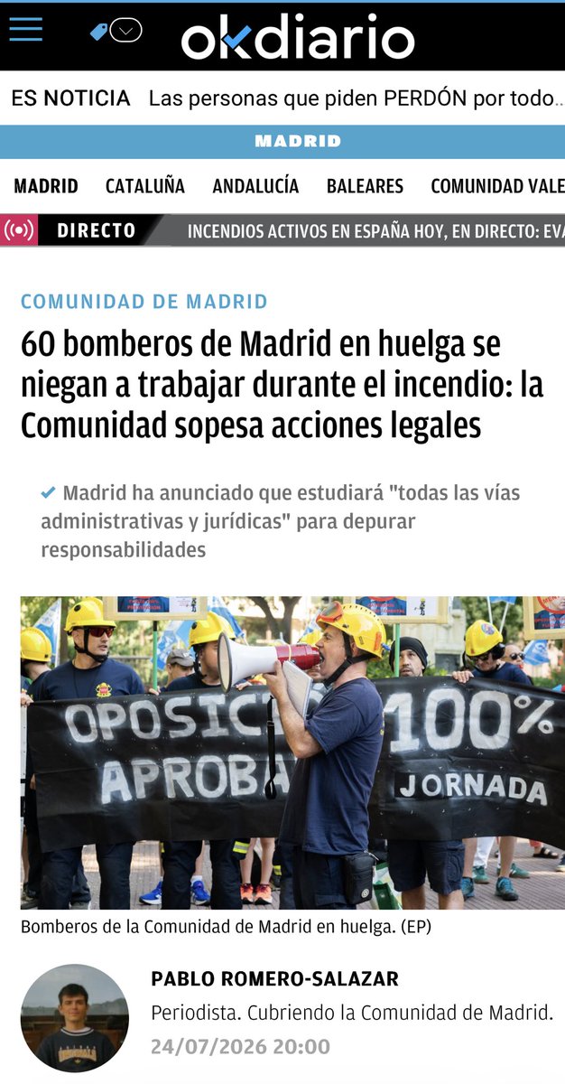 VValegrame's tweet photo. No son 60 bomberos son 60 hijos de puta. Gentuza. Cero vocación. Mercenarios. Activistas políticos de la izquierda. Golfos paniaguados. Deberían estar en la cárcel. https://t.co/Cc5Zm3jIlw