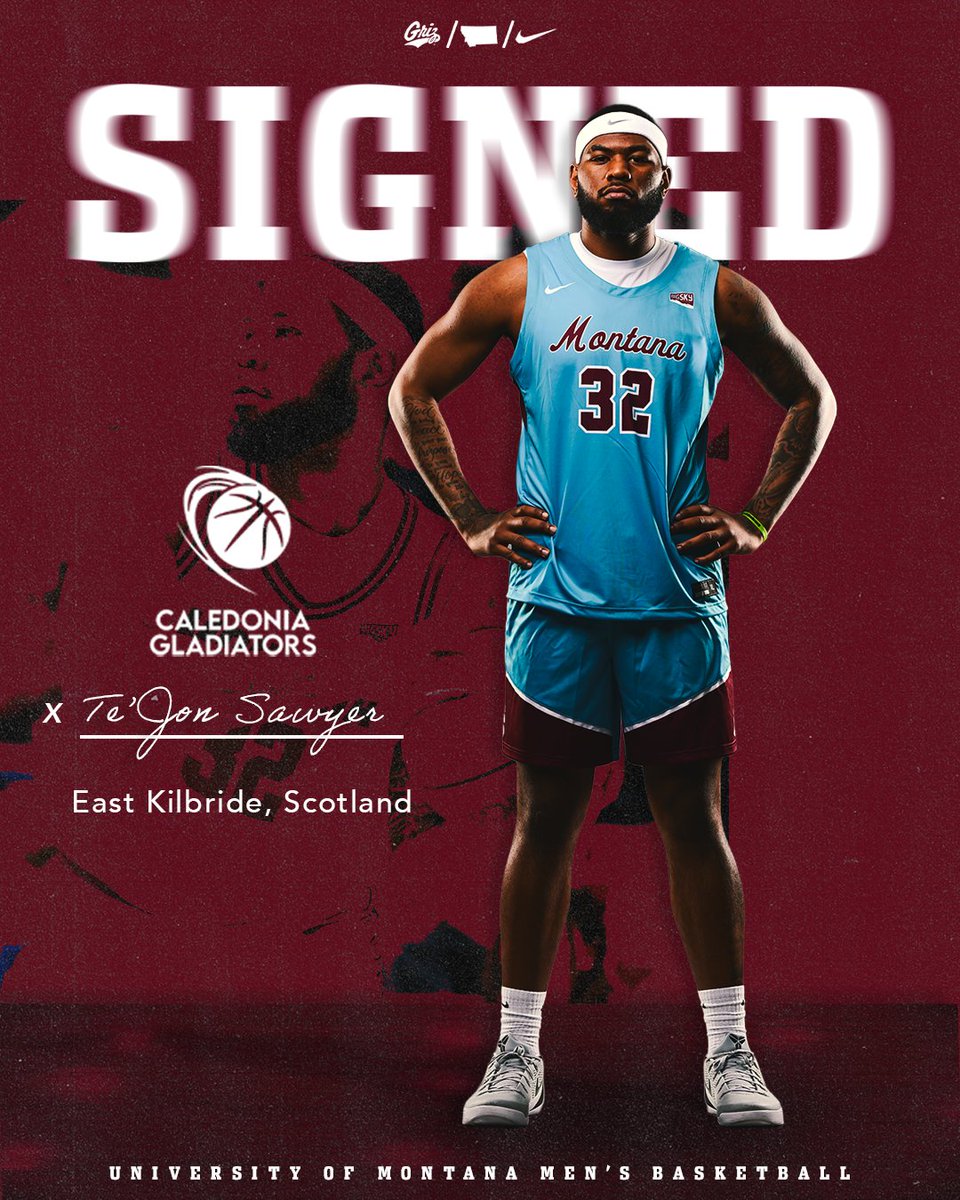 MontanaGrizBB's tweet photo. Congratulations to @tejxn__ for signing with Caledonia Gladiators of the UK's Super League ๐
#GrizHoops | #NextLevelGriz https://t.co/2rVg0RLvyw