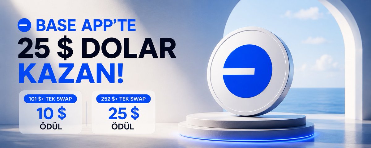 kriptokurduu's tweet photo. 🚨 BASE APP’TE 25 $ DOLAR KAZAN!

Base App yeni kullanıcılar ve henüz ilk swap işlemini yapmamış hesaplar için yeni bir kampanya başlattı.

Ödüller👇🏻

• 100 $+ tek swap → 10 $ ödül
• 250 $+ tek swap → 25 $ ödül

Katılım👇🏻
https://t.co/IIpjt7wW5k

Referral Code: V79QZ4W7

Yapmanız gerekenler👇🏻

• E-posta ile hesap oluşturun
• Referans kodunu girin
• Add Funds → Other Wallet bölümünden yatırma adresinizi alın
• Base, Arbitrum, Optimism, Ethereum veya Solana üzerinden fon gönderin
• Swap bölümünde ETH ya da SOL’u USDC’ye çevirin bu sayede risksiz işlem yapmış olursunuz.

Eşiğin altında kalmamak için tek işlemde👇🏻

• 10 $ ödül için 101 $+ işlem yapın
• 25 $ ödül için 252 $+ işlem yapın

Fakat burada önemli bir şart var👇🏻

• 100 $+ işlem yapanlar en az 75 $
• 250 $+ işlem yapanlar en az 187.50 $ bakiyeyi 30 gün boyunca hesapta tutmalı.

⚠️ İşlem yapmadan önce kampanya şartlarını hesabınız üzerinden tekrar kontrol edin.