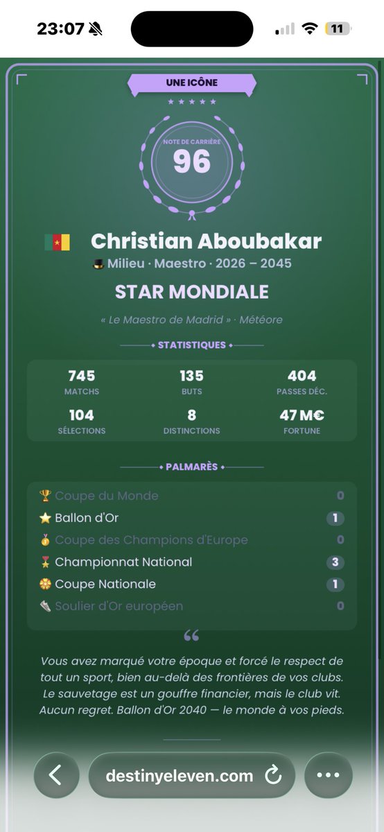 ll_13000's tweet photo. C vraiment la pire carrière pour taper le ballon d or https://t.co/cVmcY4ev4h