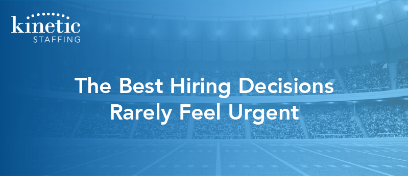 KineticStaffing's tweet photo. Most organizations spend more time thinking about who they want to hire than when they should start looking.

That timing matters.

Our latest newsletter explores why when you start hiring can have as much impact as who you hire. More here: https://t.co/OxfrnwEmUF https://t.co/AorerwI0c0