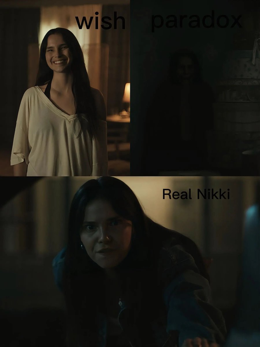 oluwaseun7g's tweet photo. Everyone looks at Nikki in #Obsession as a simple split between her "real self" and her "cursed self," but her chaotic breakdown only makes sense if there are actually three levels of consciousness fighting inside her head. 

First is the True Nikki, her original soul trapped underneath, desperately fighting for control. Second is the Wish Puppet, the artificial, hyper-affectionate "ideal girlfriend" construct forced on her by Bear’s request.

​The third and most dangerous layer is the Paradox Entity, the violent, unhinged monster born from the friction between the two. True love requires free will, so forcing an unwilling mind to submit creates a glitch in her sanity. 
The sheer impossibility of coexisting as both a forced puppet and a real person fractures her mind, turning that emotional clash into the volatile, terrifying third state that destroys everything around her.