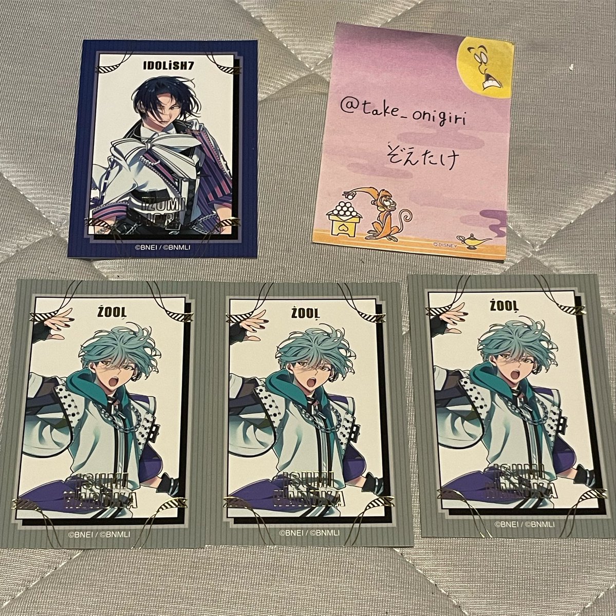 take_onigiri's tweet photo. 【交換】IDOLiSH7/アイドリッシュセブン/アイナナ/10周年/10th Anniversary/キラステコレクション/B BOX

譲：亥清悠×3、和泉一織
求：逢坂壮五、十龍之介、千、棗巳波

手渡し（天王寺、梅田など）、郵送可能です。
よろしくお願いいたします。 https://t.co/S8ZgSqM7Qc
