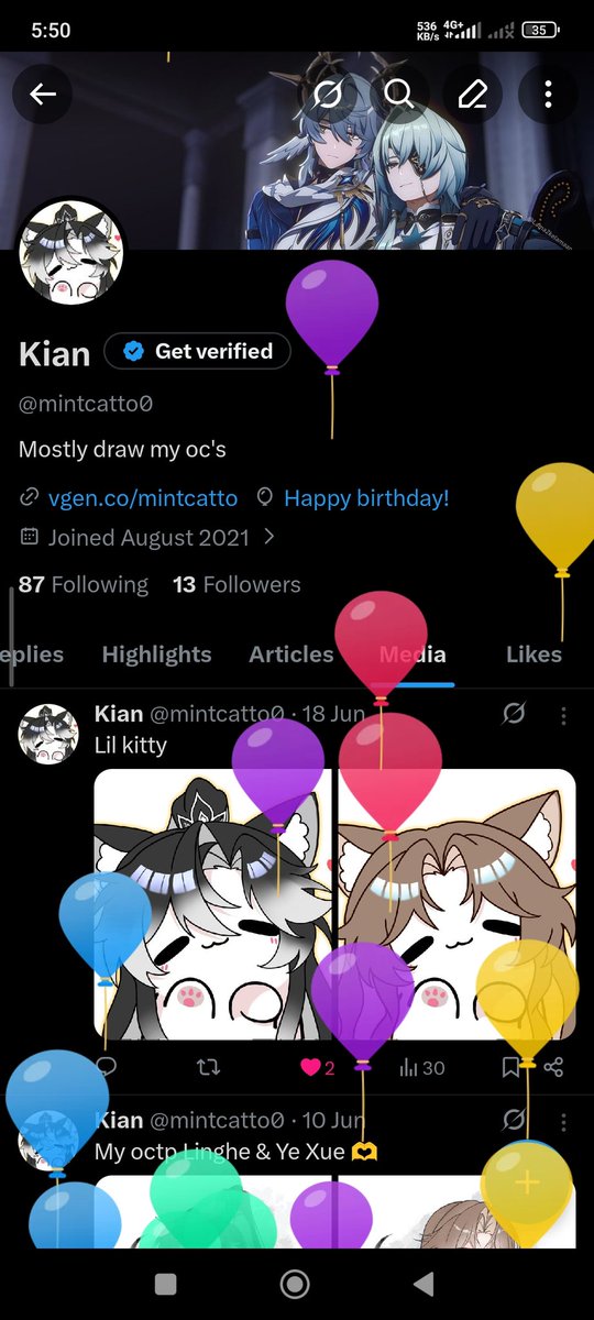mintcatto0's tweet photo. Yeyy Happy birthday to me! 🥳 https://t.co/tCqA0bY9tV
