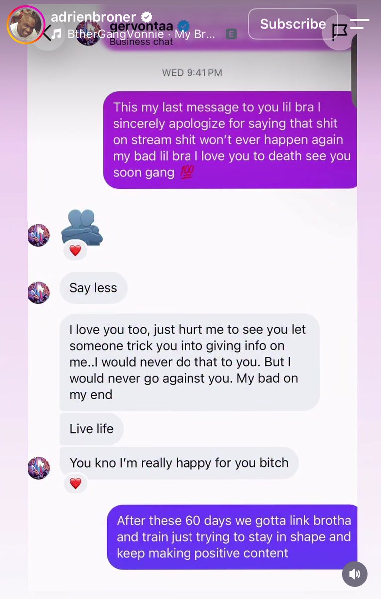 tsjules007's tweet photo. Adrien Broner just shared his dms with Gervonta Davis ❤️‍🩹 https://t.co/0nO8TdYdac