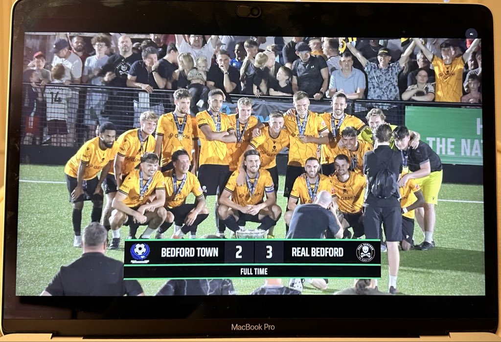 TrueBlueBitcoin's tweet photo. Awesome result @realbedford!! 👏👏 Bedfordshire County Cup Winners (and bragging rights over @BedfordTown) Congratulations to everyone involved! Loved watching the livestream from Australia https://t.co/XPyaaVdH3y