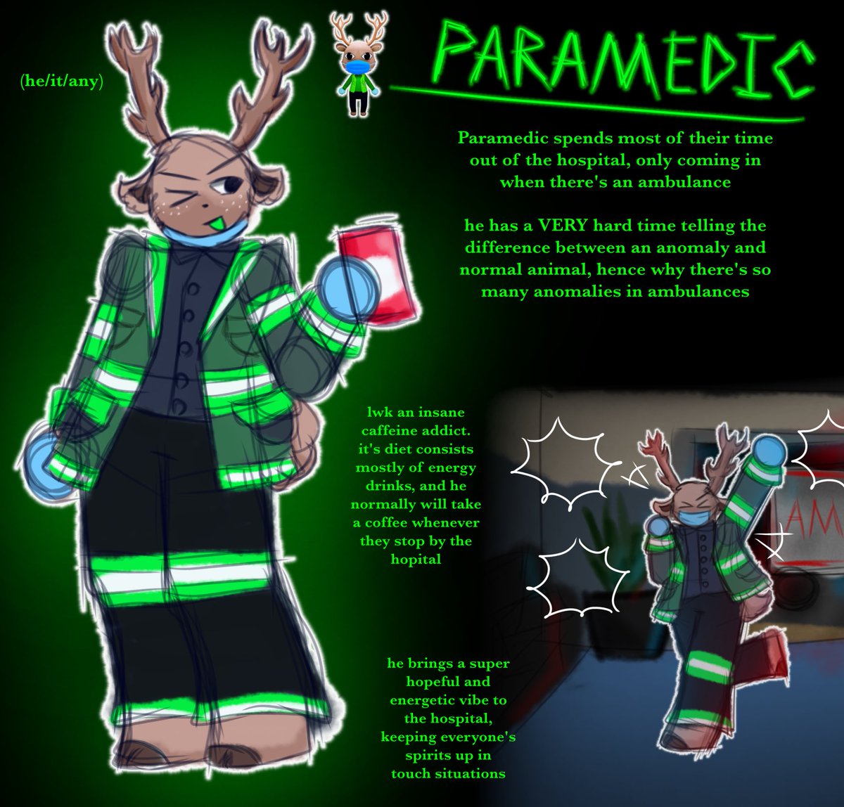 Mmelophobic's tweet photo. here's the remaining designs + a paramedic x security doodle. idk if they have a ship name but i like them

#aha #animalhopsital #ahatwt #animalhospitalroblox https://t.co/QQpANztDWe