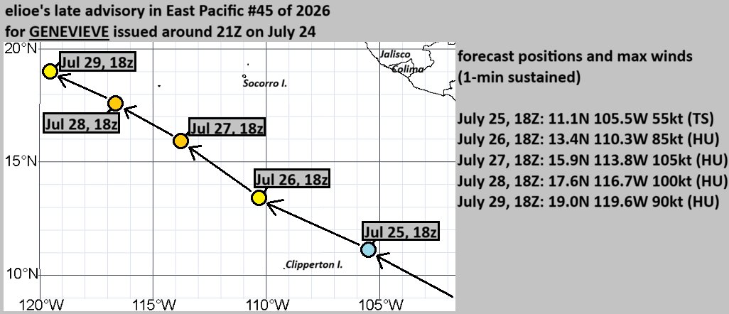 elioeFIN's tweet photo. My latest on Tropical Storm #Genevieve (#07E) https://t.co/elZfl11xbk