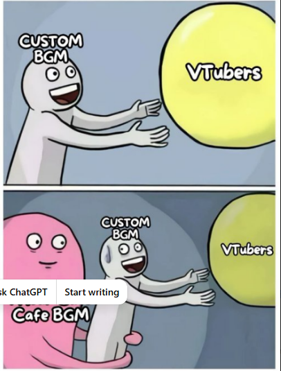 Avadomivtuber's tweet photo. VTubers: "I need a custom BGM." 🎵
Also VTubers: finds the cutest 1-hour café loop on YouTube.
#vtuber #smallstreamer #ENgvtuber #PNGvtuber #streamercommunity #smallvtuber https://t.co/HTamji1FN7