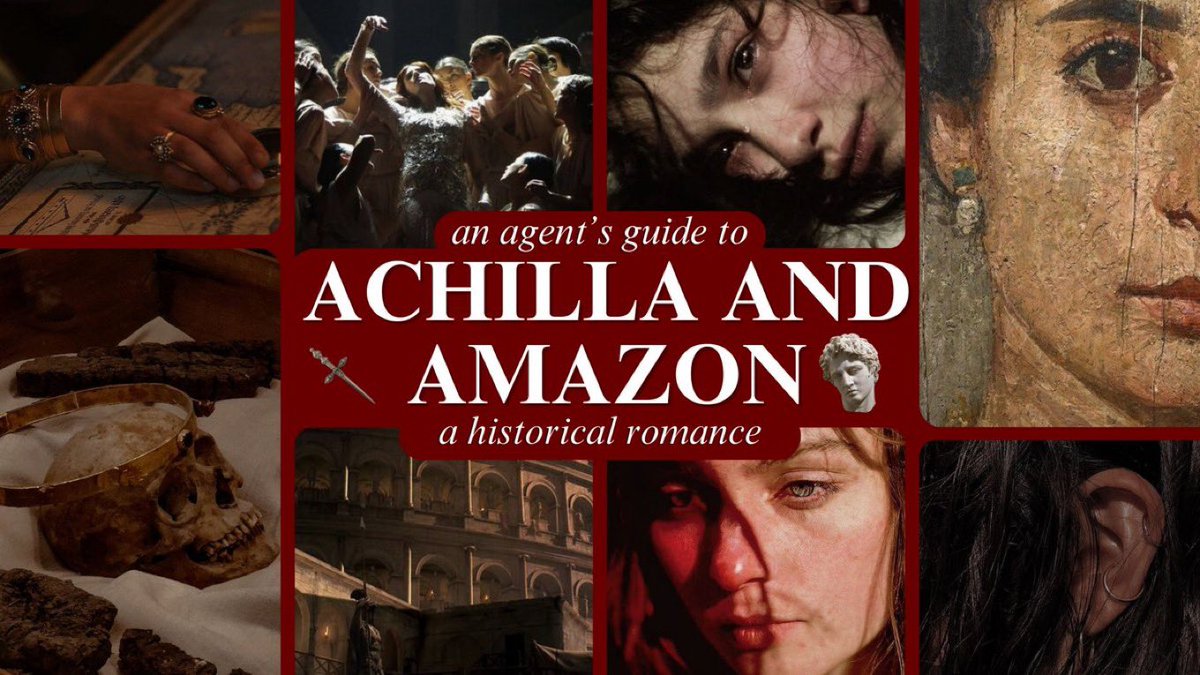 lucymhalley's tweet photo. An #AgentsGuide for ACHILLIA + AMAZON, my #amdrafting novel set in Ancient Rome ⚔️
When Valda is forced to recreate the myth of Achilles + Penthesilea in the arena, she fears her story can only end one way...
#questpit #W https://t.co/b3jPKSruTz