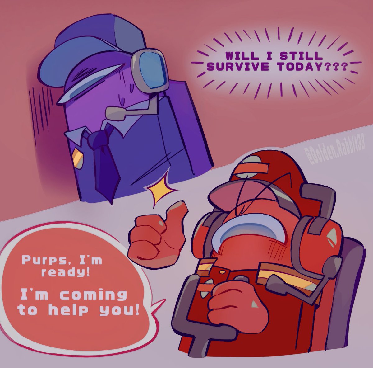 Golden_Rabbit33's tweet photo. There was this guy named Henry Stickmin who teamed up with the guy in the red headphones and never came back, so I'd guess the chances are 0%
Enjoy your helicopter crash ride, Red
#amongus #amongusshow https://t.co/eMKonZW8lE
