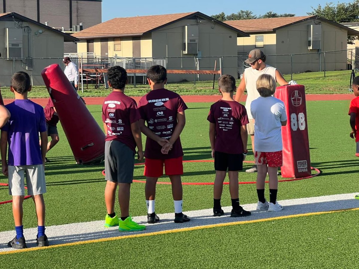 BraydonH10's tweet photo. I had a great time this week working with our Rebel Football Camp / Future Rebels. It provided me an opportunity to teach the younger kids skills, drills, technique & watching then learn was satisfying. PROUD 2 BE A REBEL #RebelNation #FamiLEE @RebelBooster @lhsrebelstrack https://t.co/9iY6EFLPpR