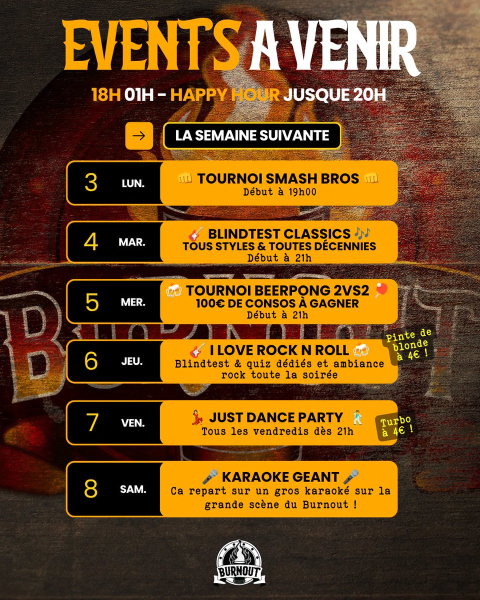 leburnoutbar's tweet photo. 🍻 Blindtest, Just Dance, beerpong, karaoké, tournoi, apéro... y'aura de nouveau de quoi faire ces deux prochaines semaines ! https://t.co/zbLBkQiPOl
