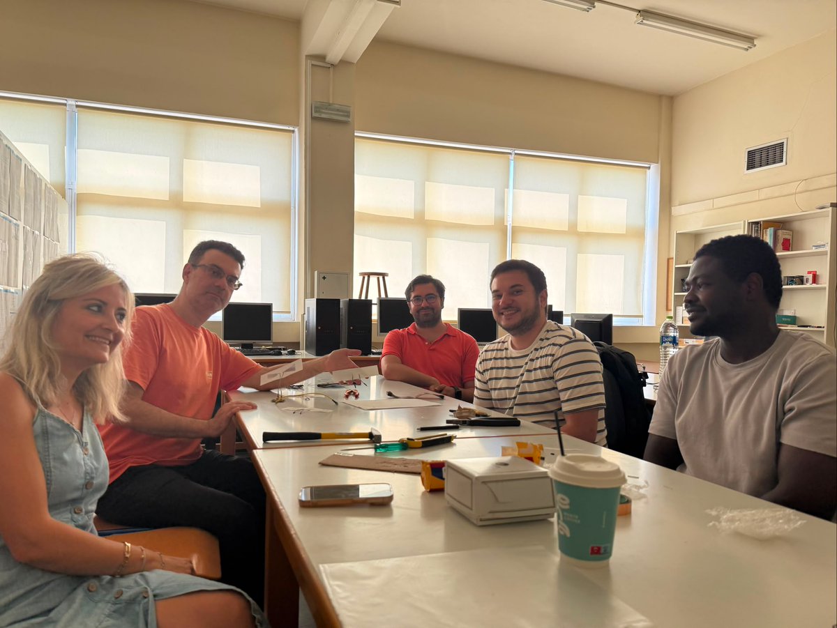 ITexGeo's tweet photo. 🤝I-TEXGEO Hands-on Workshop @ University of West Attica | 21 July 2026
Participants from partner institutions in 🇹🇷Türkiye and 🇬🇷Greece collaborated on the electronic integration of textile-based antennas manufactured at İstanbul Technical University.  
#HorizonEurope https://t.co/bC1LDbRBeI