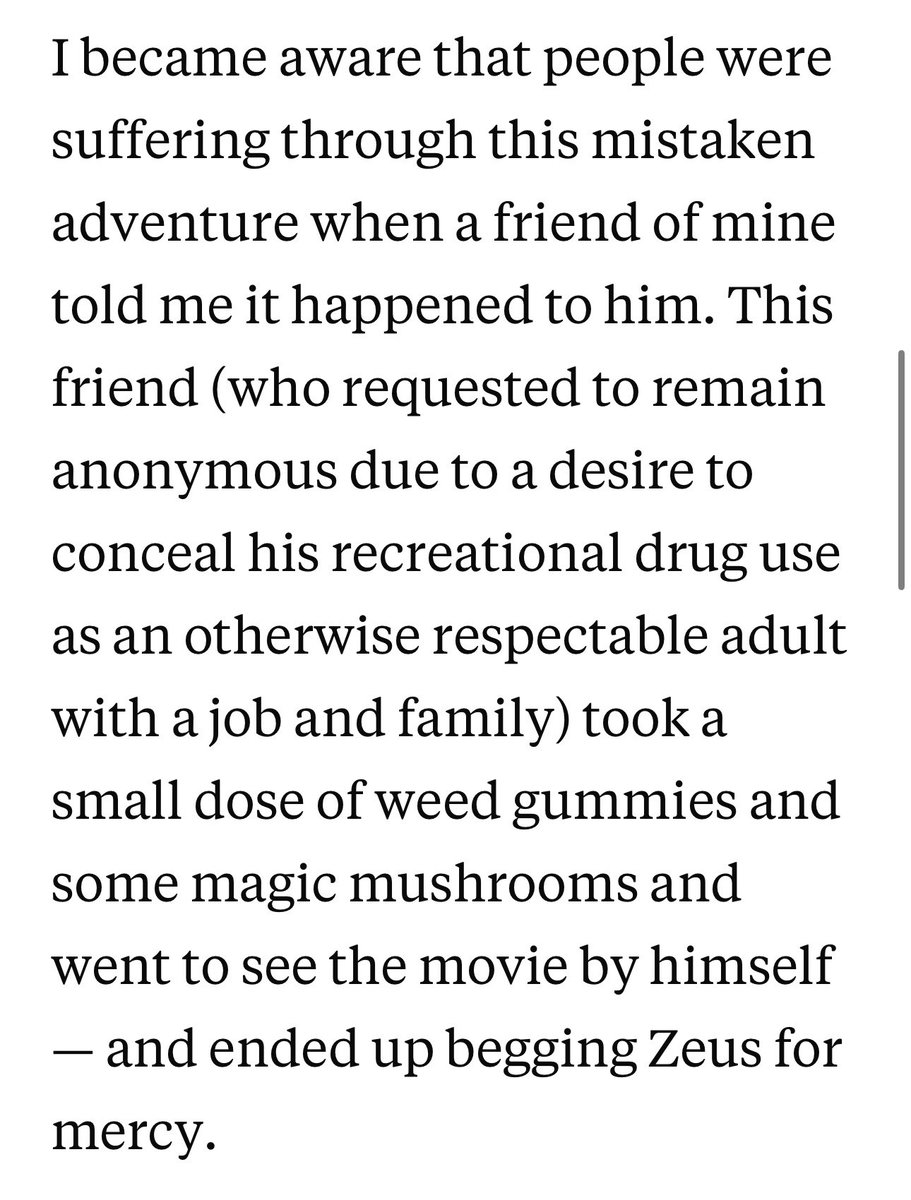 katienotopoulos's tweet photo. It came to my attention that there is a small yet hilarious group of people who accidentally went to a 4D showing of “The Odyssey” not aware they’d be sprayed with water and shaken in their seats. https://t.co/pQQzcq7BRb