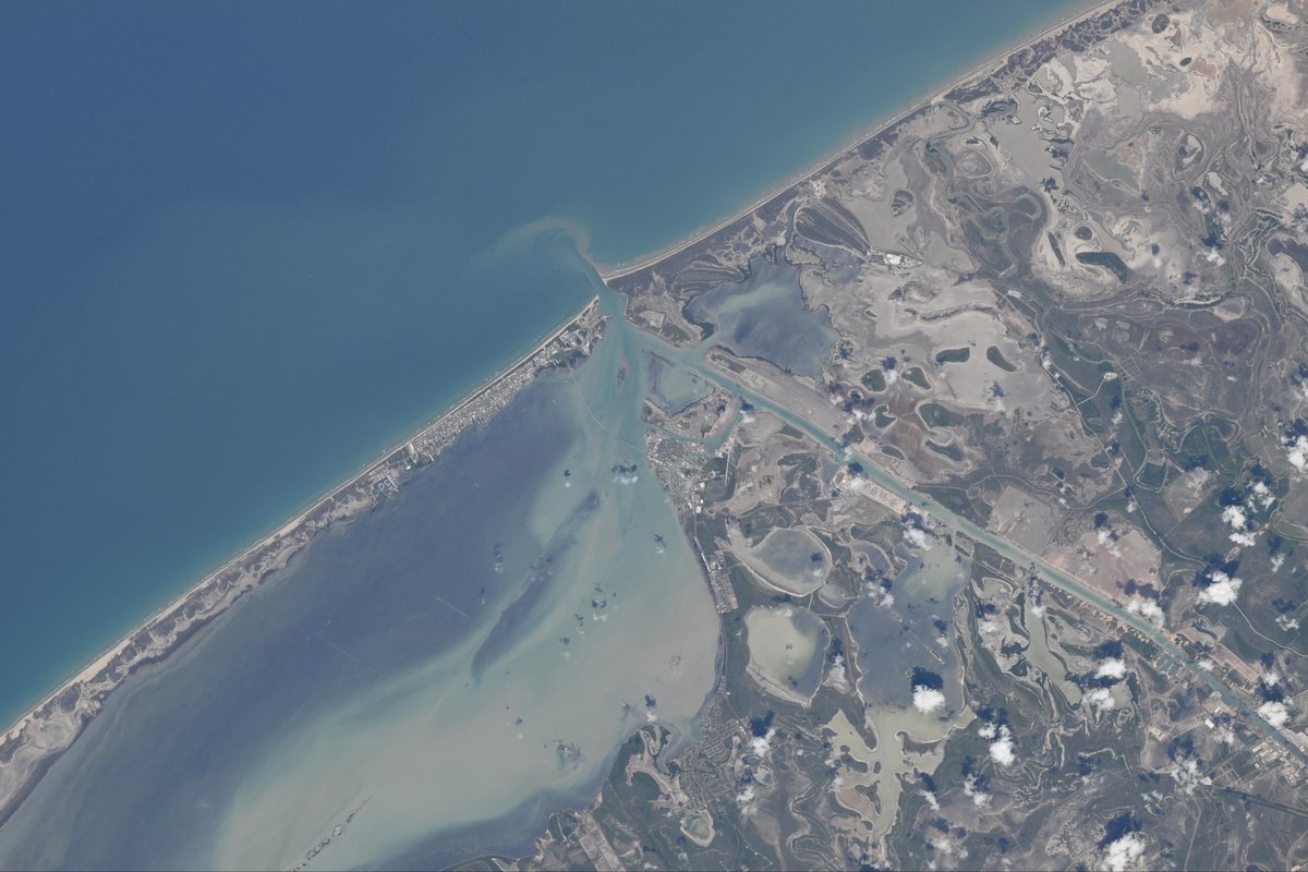astro_anil's tweet photo. Our view of Starbase from space!  Here's to a successful launch.  Send it! https://t.co/Yk0i9exLmZ