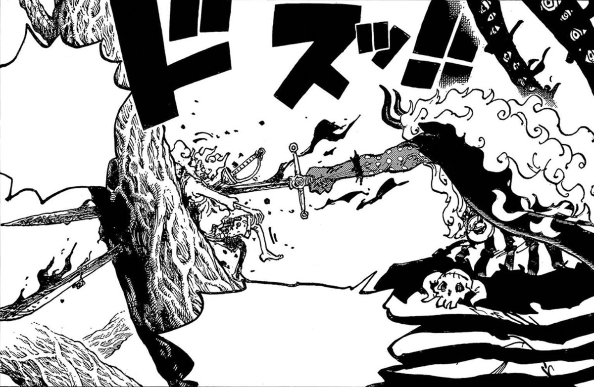 FunkyTomate's tweet photo. #ONEPIECE1189 Thoughts after first reading:
-Love Imu's weapon wheel containing the 19 founding swords
-That Nefertari sword is gonna play a huge role in the future, maybe it's still in Alabasta
-Ragnir &amp; Usopp are getting closer
-Chopper about to find out something big on Biblo https://t.co/fCYEkEuhev